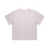 A light purple crop tee with a simple design and a logo on the back. Short sleeves and a relaxed fit.