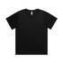 A black V-neck T-shirt with short sleeves and a simple design. The shirt has a label but no visible logos.