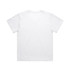 A white V-neck T-shirt with a back view, featuring a plain design and no visible branding.