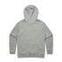 A light grey hoodie featuring a hood and long sleeves, with a plain back design and ribbed cuffs.