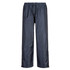 Water-resistant leisure pants in dark grey, featuring an elastic waistband and zippered cuffs, with a branded logo.
