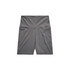 Active bike shorts in grey, featuring a high waistband and side pockets, with a simple brand logo.