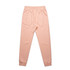 A pair of premium track pants in a light pink colour with an elasticised waistband and cuffs. Features branding.
