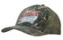 A cap featuring True Timber camouflage pattern with a camo mesh back and a logo on the front.