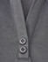 A grey sustainable poly/cotton polo shirt featuring a placket and two buttons. The shirt includes a logo.