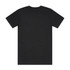 A black Block Tubular Tee with short sleeves and a back view. Features a logo branding.