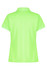 A lime green polo shirt with a classic collar and short sleeves, featuring a logo.