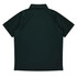 A dark green men's polo shirt featuring a collar and short sleeves, with a plain back design.