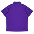 A purple polo shirt featuring a collar and short sleeves, with no visible logos or branding.