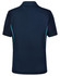 A navy blue kids' polo shirt featuring contrasting light blue accents and a logo.