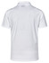 A white Men's Cooldry Textured Polo shirt featuring a collar and short sleeves, with a logo on the back.