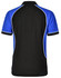 Men's TrueDry Tri-colour short-sleeve polo shirt in black and blue, featuring a contrasting design and a logo.