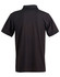 A black men's polo shirt featuring a classic collar and short sleeves. The shirt has a logo on it.
