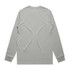 A long-sleeve tee in a muted grey colour, featuring a plain back and fitted cuffs. The shirt has a logo.