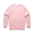 A pink jumper with raglan sleeves and a crew neck, featuring a label inside.