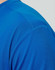 A close-up of a men's ultra lightweight performance T-shirt in vibrant blue, featuring a textured fabric.