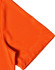 An orange short-sleeved performance t-shirt with a textured fabric and a logo on the design.