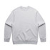 A light grey sweater with a crew neck and long sleeves, featuring a subtle logo on the front.