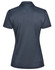 A grey ladies' polo shirt featuring a collar and a logo on the back. Made from bamboo charcoal fabric.