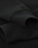 A black crew fleece jumper featuring ribbed cuffs, showcasing a soft fabric texture. It has a branding logo.