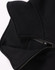 A black 1/2 zip collar fleece jumper featuring a smooth fabric texture and a zip closure, with a logo present.