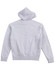 A grey ladies' full-zip fleecy hoodie with a hood and long sleeves, featuring a simple design and branding.