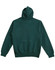 A dark green ladies' fleecy hoodie featuring a hood and a simple design on the back. Includes branding.