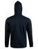 A men's full zip contrast fleece hoodie in black, featuring a hood and a simple design. It has a logo on the back.