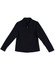 A ladies' wool blend corporate jacket in black, featuring a collar and zip closure, with a logo on the chest.