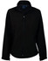 A ladies' softshell jacket in black, featuring a zip front and pockets, with a logo on the collar.
