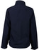 A navy ladies' softshell contrast jacket featuring a plain back design and a collar, with a logo present.