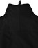 A black men's softshell high-tech jacket with a high collar and adjustable toggle at the back. It has a logo.