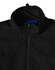 A black ladies softshell hi-tech jacket featuring a high collar and front zip. The jacket includes a logo.