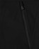 A black softshell hi-tech vest featuring a zippered pocket and a sleek design. It has a logo on the fabric.