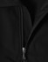 A close-up of a black men's softshell vest featuring a zipper and a high-tech fabric texture.