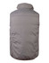 A grey versatile vest with a high collar and a padded design, featuring a logo on the back.