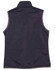 A dark navy sleeveless vest featuring a smooth finish and seam detailing. Contains a logo.