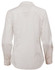 A white ladies' button-up shirt featuring a dobby stripe design and long sleeves, with a plain back view.
