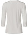 A light grey, mid sleeve knit top with a sleek back design. The shirt features a small logo.