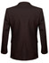 A brown wool stretch men's two-button jacket, featuring a classic design with a sleek back view.