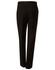 Men's black polyviscose stretch pants featuring a straight-leg design and back pockets. Includes branding.