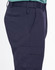 Men's utility cargo pants in navy, featuring side pockets and a modern fit. Includes a branding logo.