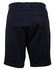 Ladies' stretch cotton chino shorts in navy, featuring a back pocket and a logo. Suitable for casual wear.