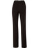 Black women's utility pants featuring a flexi waist and made from a poly/viscose stretch fabric.