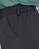 Ladies' utility cargo shorts in black featuring side pockets and an elastic waistband. Includes branding.