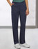 Navy ladies' utility cargo pants with side pockets, worn with a green top and white shoes. The image includes branding.