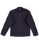 A navy polar fleece jacket with a full zip, featuring two zippered pockets and a collar. It has a logo.