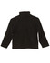 A black polar fleece jacket featuring a high collar and long sleeves, with a simple design and no visible branding.