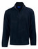 A black kid's half zip polar fleece pullover with a high collar and long sleeves, featuring a logo.