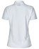 A white women's rapid cool short sleeve polo shirt with a collar and a logo on the back.